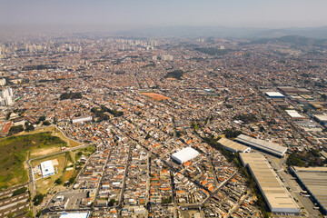 Guarulhos City Aerial View in Sao Paulo Metropolitan Area, Brazil
