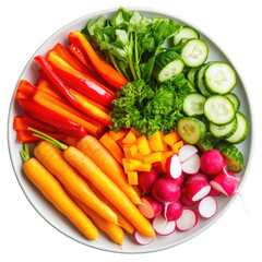 Vibrant Organic Vegetables on transparent background