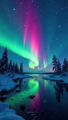 Softly glowing aurora borealis, aurora, light, northern lights