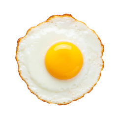 fried egg isolated on white background 