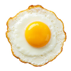 fried egg isolated on white background 