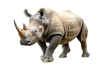 Obraz premium Stomping Rhinoceros Image on transparent background