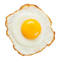 fried egg isolated on white background 