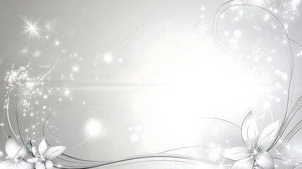 Elegant floral background with delicate elements and sparkling highlights