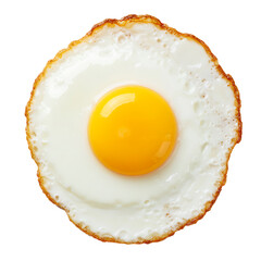 fried egg isolated on white background 
