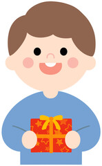 boy with a gift