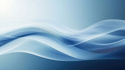 Obraz premium Abstract Blue and White Wave Design