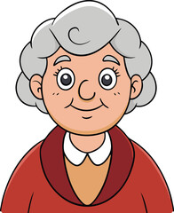 old a women cartoon vector art