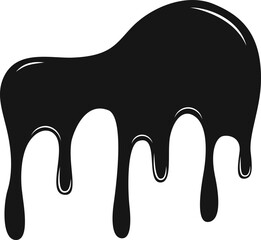 Synthetic oil leak with a smooth, spreading liquid effect.