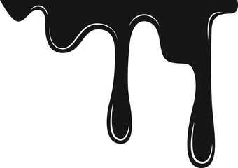 Dark dirty oil spill spreading with irregular flow.