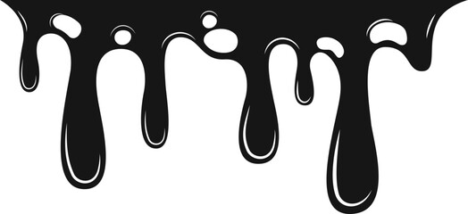 Dark liquid flowing freely with an irregular outline.