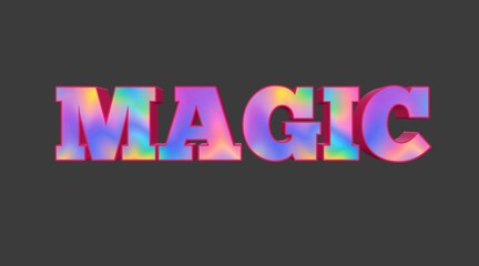 Colorful Gradient Typography - Magic Text Effect Design