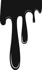 Black liquid shape representing an oil leak with flowing drips.