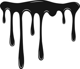 Dark oil smudge with a smeared, dripping texture.