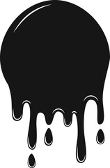 Thick petrochemical residue forming a dark, dripping shape.