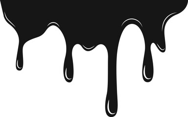 Small petroleum oil drip forming a simple, rounded shape.