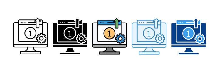 Information Retrieval  Icon Set Multiple Style Collection
