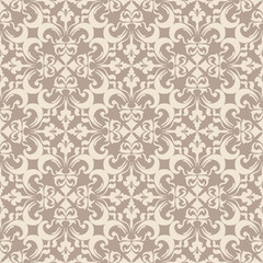 Fototapeta premium Elegant Beige and Brown Seamless Pattern for Sophisticated Decorative Design . Vector illustration.