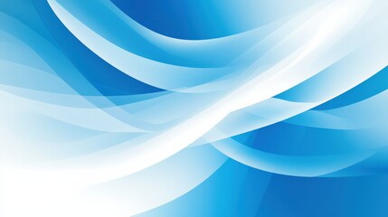 Fototapeta premium Abstract Blue and White Flowing Curves Background