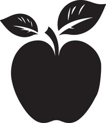 Apple logo icon silhouette vector art