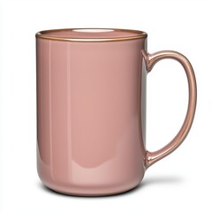 Mauve Ceramic Mug on White Background