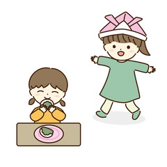 こどもの日に使える園児イラスト女の子