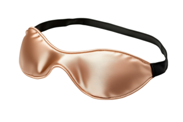 Gold and black headband with a black strap isolated