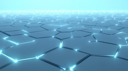 Obraz premium Abstract Futuristic Hexagonal Grid Pattern
