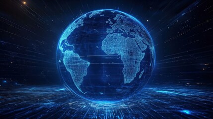 Obraz premium Global Digital Network Visualization