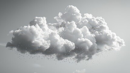 A monochromatic cloud with rain, evoking a sense of calm and contemplation.