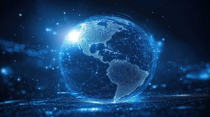 Obraz premium Global Network Interconnection and Digitalization