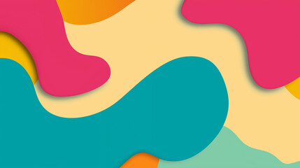 Obraz premium Colorful abstract background with overlapping shapes creating a modern and vibrant design
