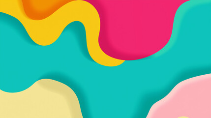 Colorful abstract background with flowing shapes creating dynamic composition