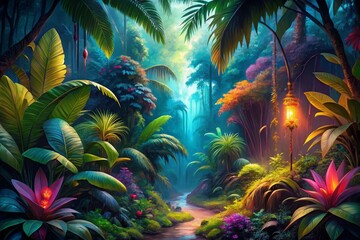 Lush Tropical Rainforest Landscape