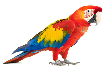 Obraz premium Scarlet Macaw: Vivid Colors, Exotic Bird