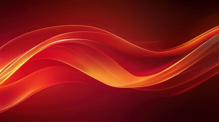 Fototapeta premium Abstract Red and Orange Flowing Curves