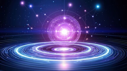 Obraz premium Neutron star magnetic field visualization cosmic space gigapixel standard digital art abstract view astrophysical concepts