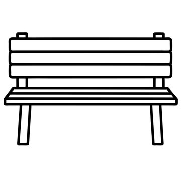 recommend clip art: bench line art vector 