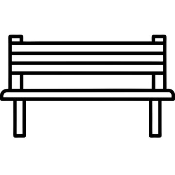 recommend clip art: bench line art vector 
