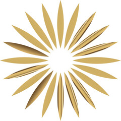 golden floral design