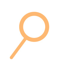 Digital search icon in a flat style. Simple flat graphic depicting a search gesture as modern app feature. This illustration highlights technology and smartphone usability as user interface element,