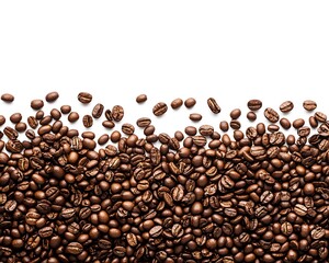 Obraz premium Roasted Coffee Beans Border.