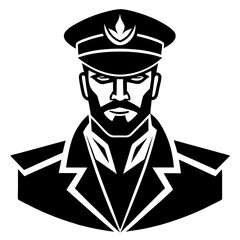 captain silhouette vector illustrator 