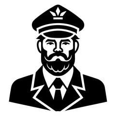 captain silhouette vector illustrator 