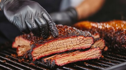 Mastering The Art Of Brisket Slicing At AChampion Barbecue Competition Scene Of Culinary Excellence
