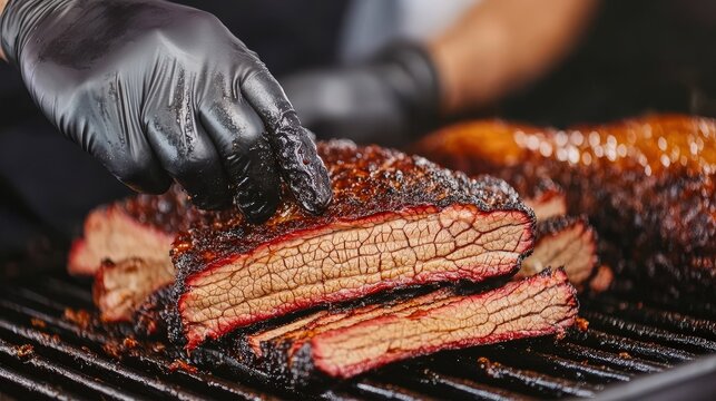Mastering The Art Of Brisket Slicing At AChampion Barbecue Competition Scene Of Culinary Excellence