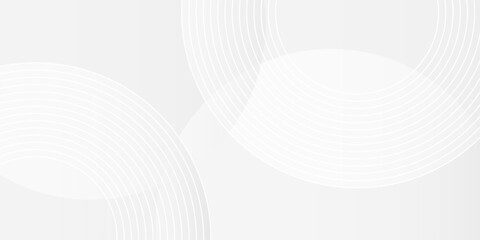 White geometric abstract background overlap layer on bright space with lines effect decoration. Modern graphic design element circles style concept for banner. vector illustration. eps10