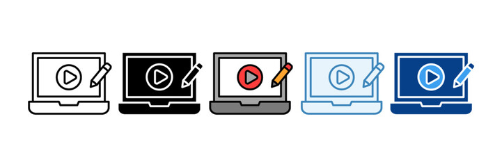 Content Marketing  Icon Set Multiple Style Collection