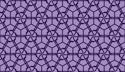 Obraz premium Elegant seamless background with polygonal line. Triangular style. Vector illustration. Light, dark purple color. Modern design for you business, project.