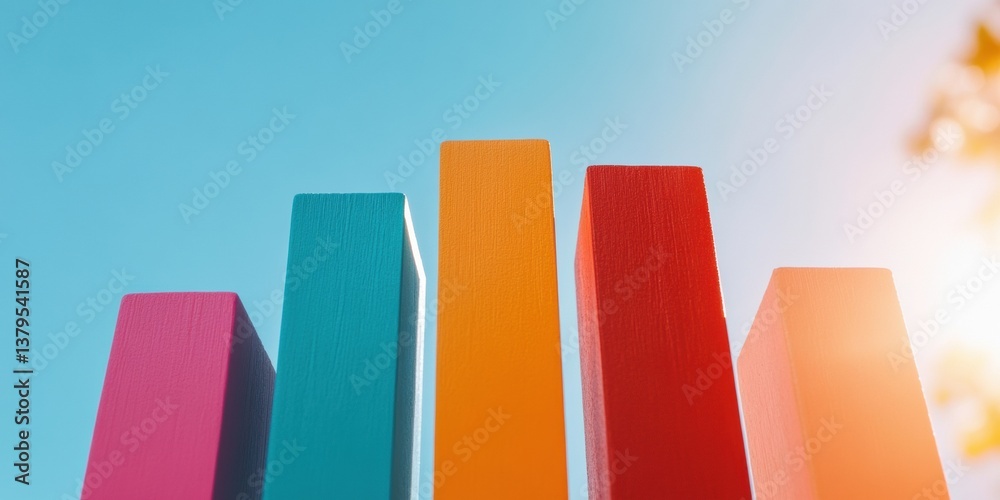 Poster minimalist financial freedom visualization gradient bar graph illustrating debt reduction strategy w